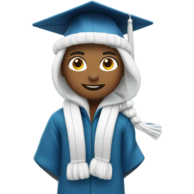 college graduate snow skiing emoji