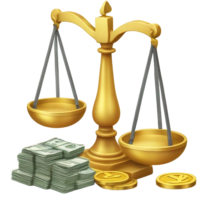 Libra with money emoji