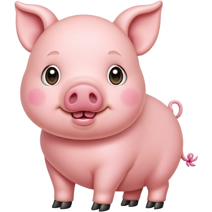 Cute pink pig emoji