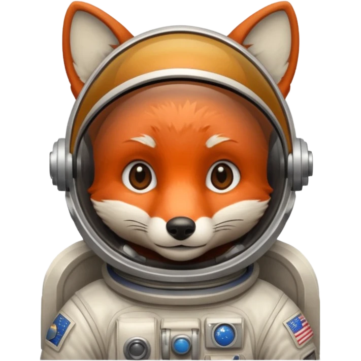 brown fox astronaut emoji