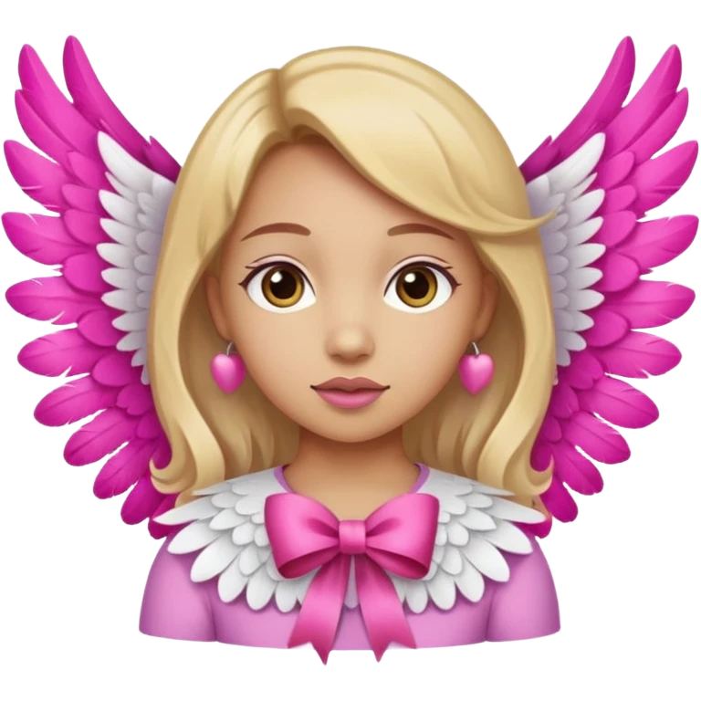Girl with ribbon and wings emoji