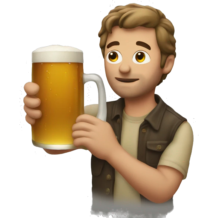 steve drinking beer emoji