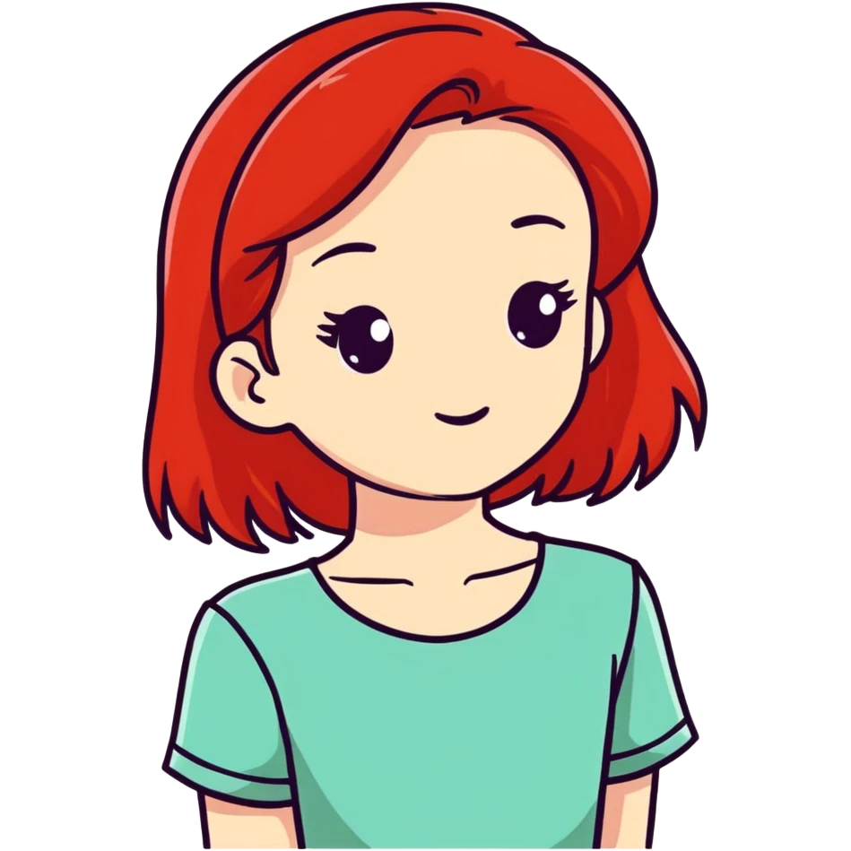Girl with red hair emoji
