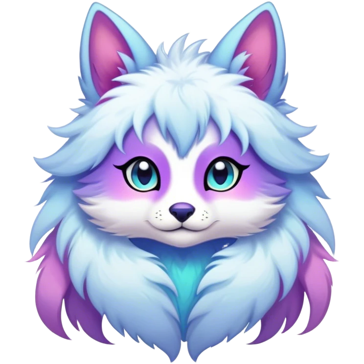 Kawaii bright fantasy ethereal anthro fursona animal emoji