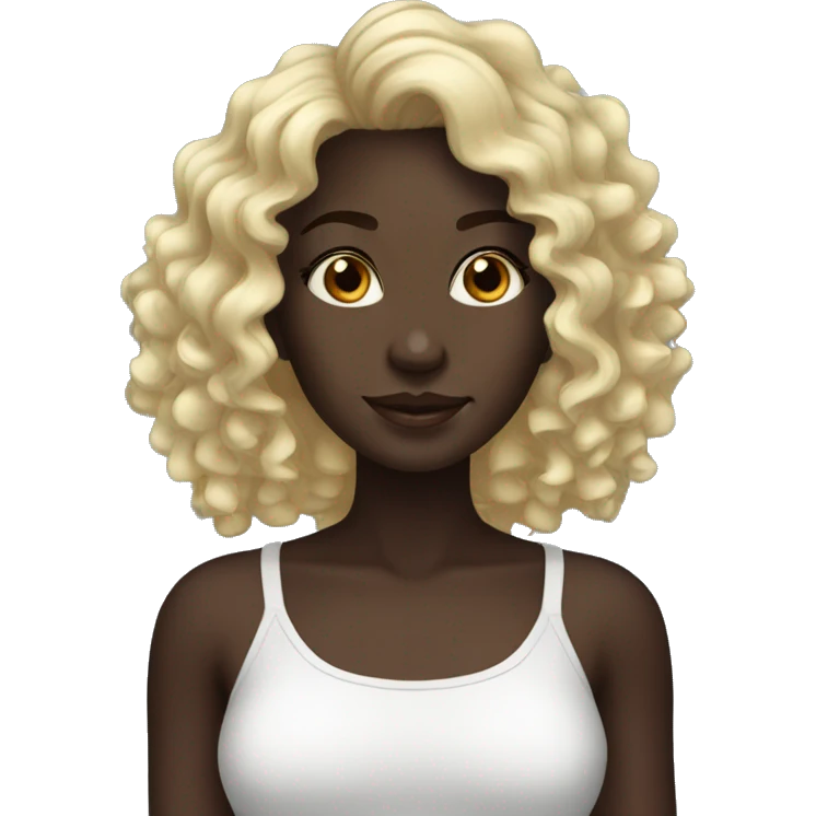 clean girl dark skin just showered defined 3a curls emoji