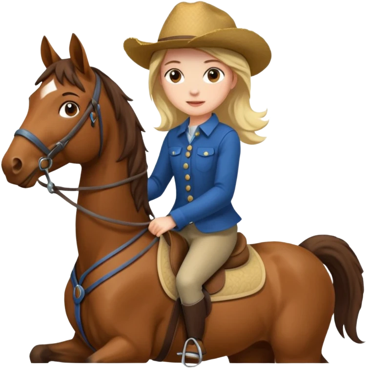 jeune fille a cheval emoji