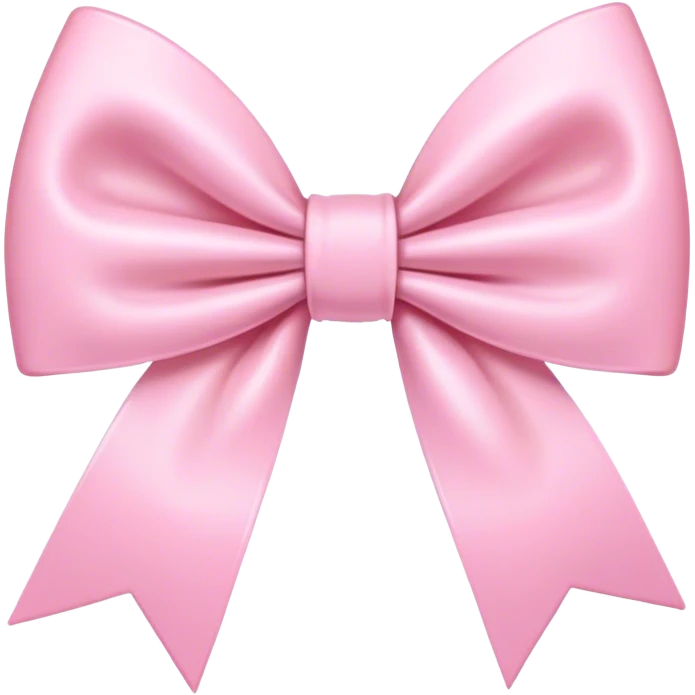 Pink preppy bow emoji