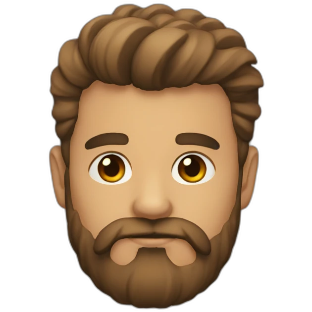 Pelirrojo con barba emoji