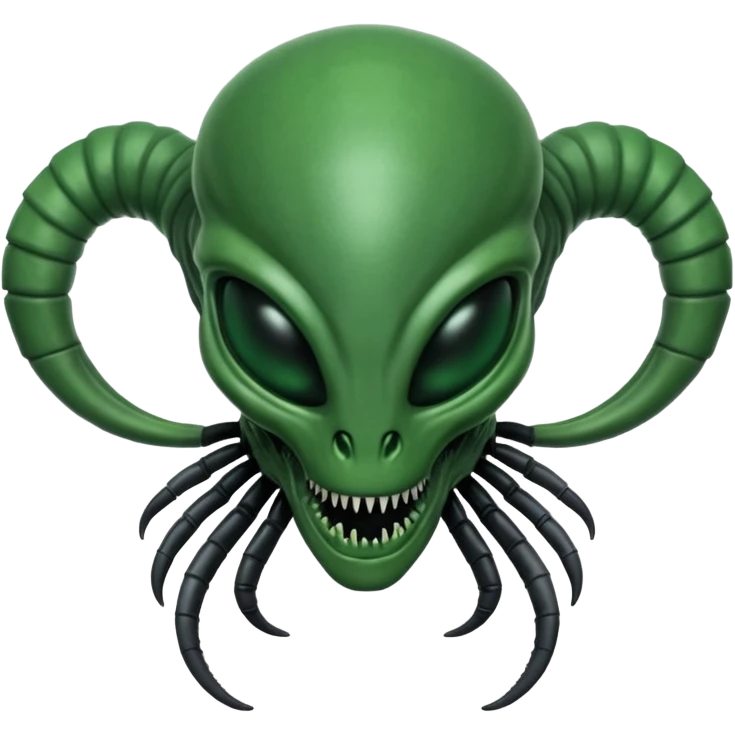 green xenomorph from movie alien emoji