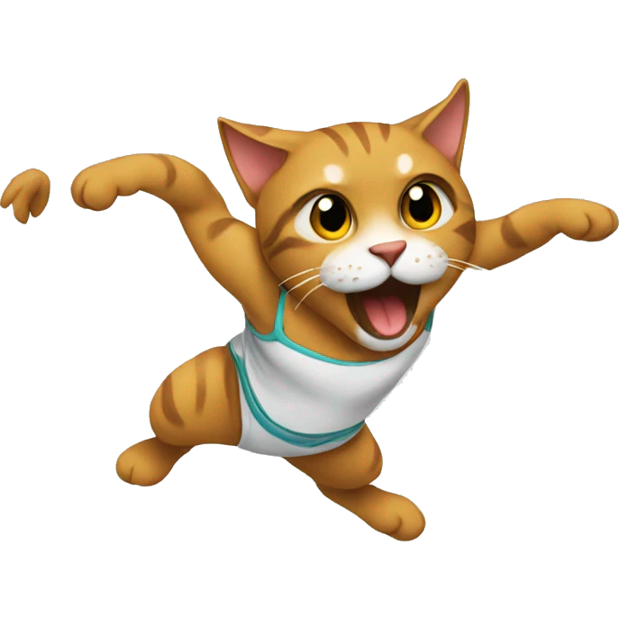 Kat doing a backflip emoji