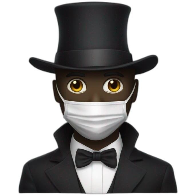 satoshi nakamoto dress like a magician with a v a for vendeta mask emoji