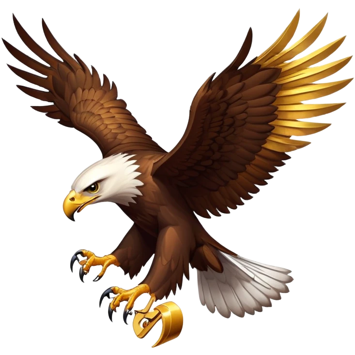 Golden eagle with razor and gold wings, Red Rising emoji