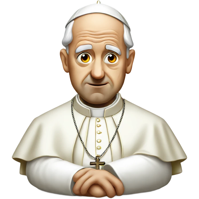Skeptical pope emoji