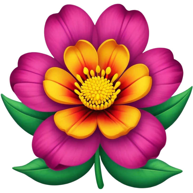 large colorful flower mexican emoji