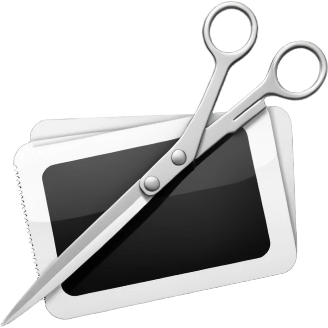 cutting  35mm film with scissors emoji