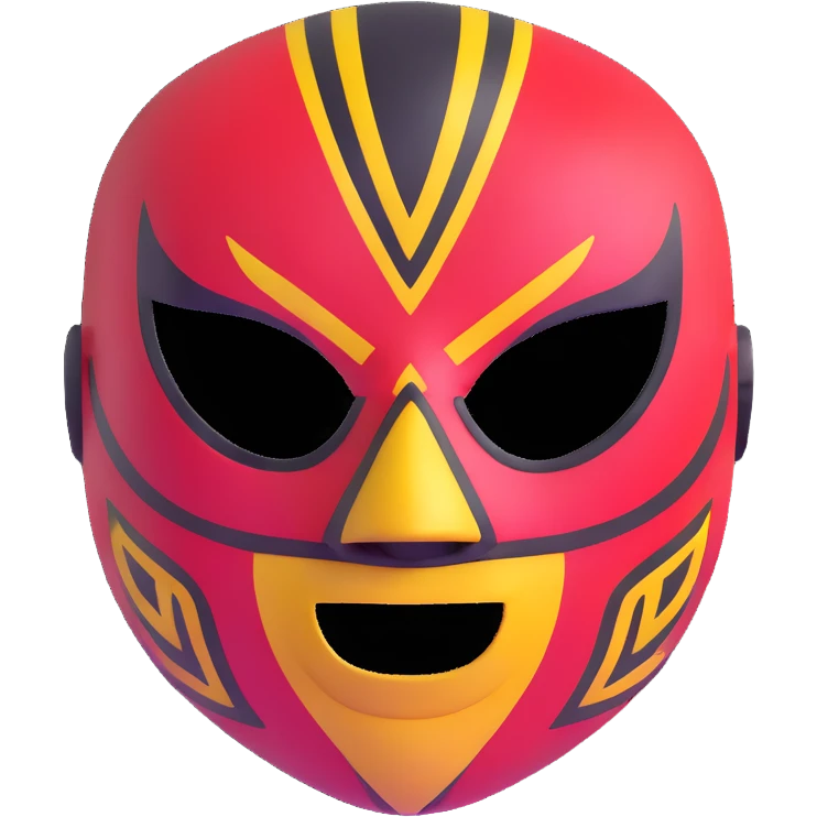teal and orange luchador mask emoji