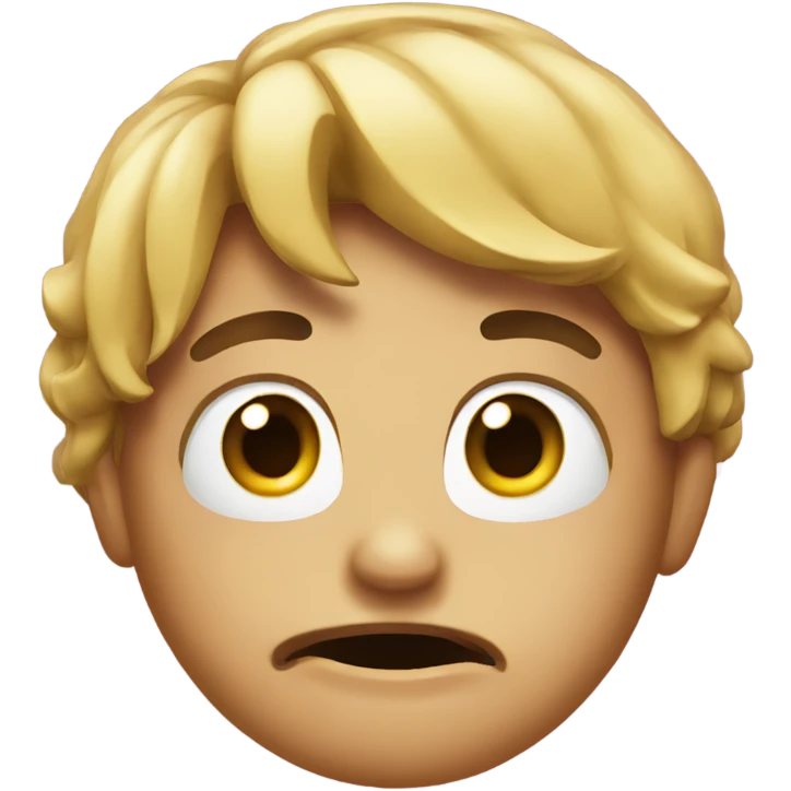 Cringe face emoji