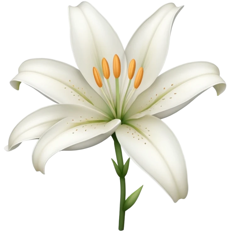 lily without leaf emoji