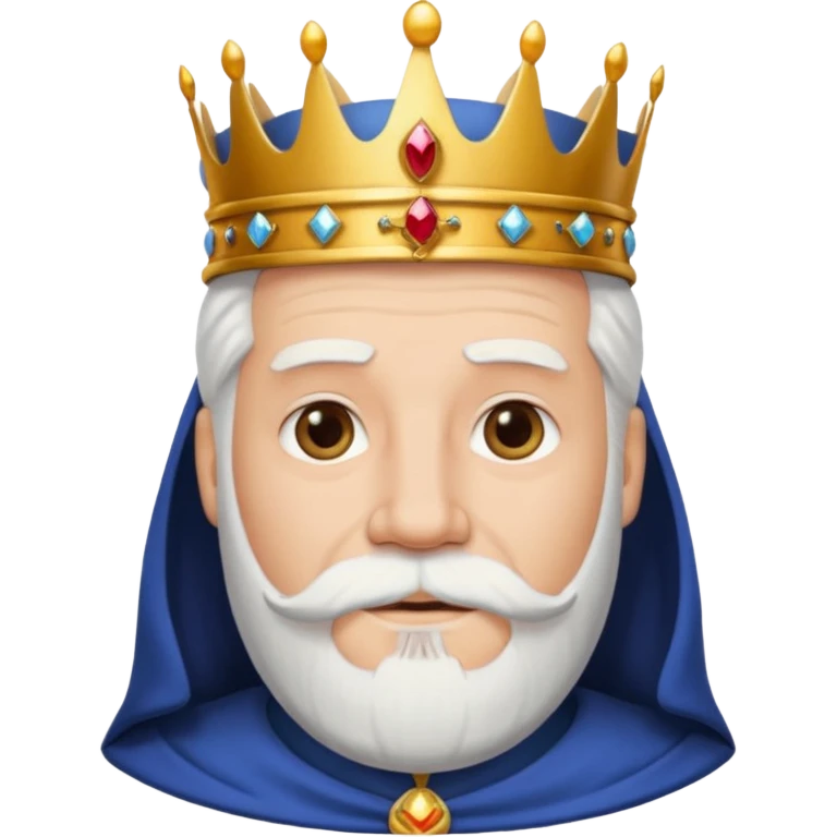 white hair and beard king emoji