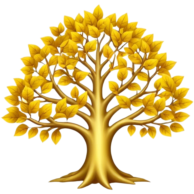 Golden tree emoji