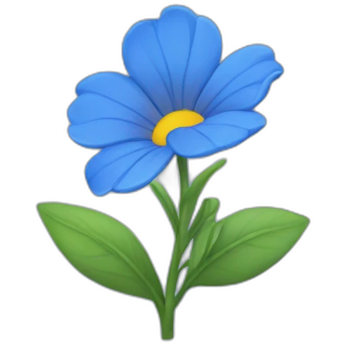 blue flower emoji