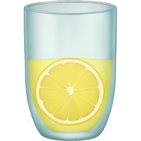 Lemon water in a glass cup emoji