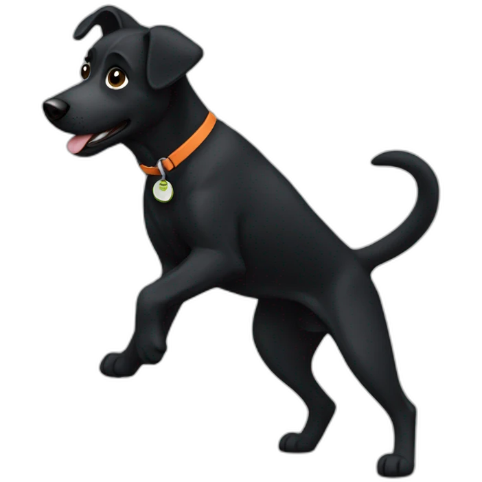 black dog training emoji