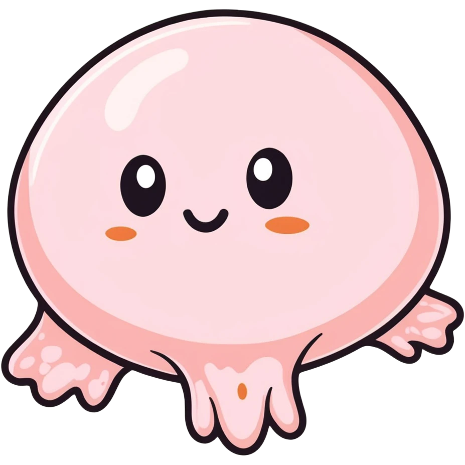 abdomen with stubborn fat, cartoon style, stylized adipocytes with determined expressions, playful atmosphere emoji