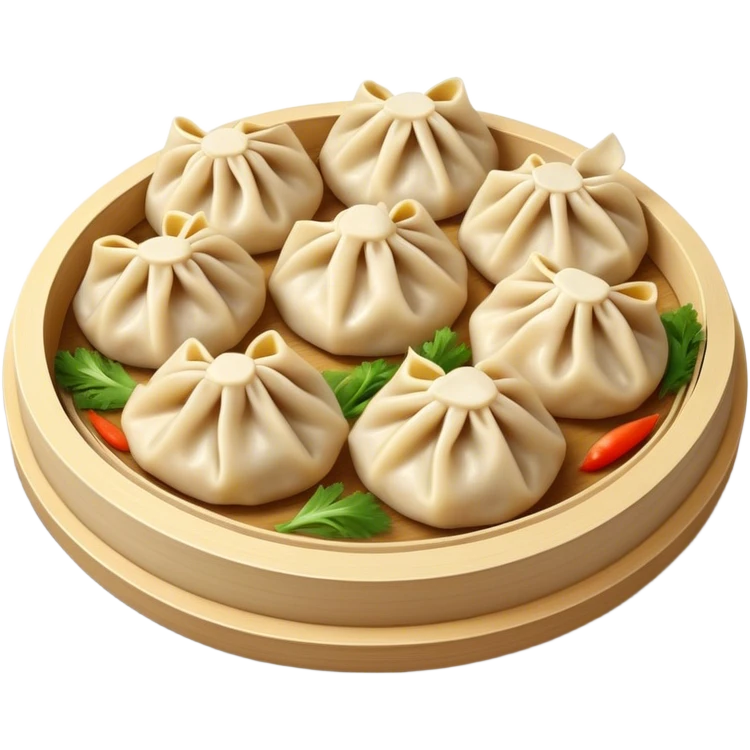 Cinematic Realistic Jiaozi Dish Emoji, depicted as delicate, handcrafted dumplings filled with savory meat and vegetables, rendered with detailed textures and warm, inviting lighting. emoji