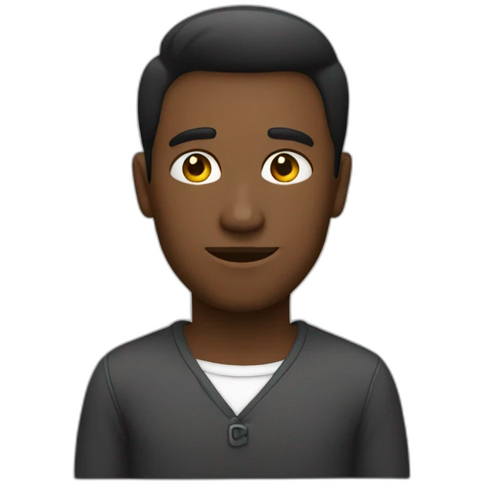 homme pas trop noir avec un taper  emoji