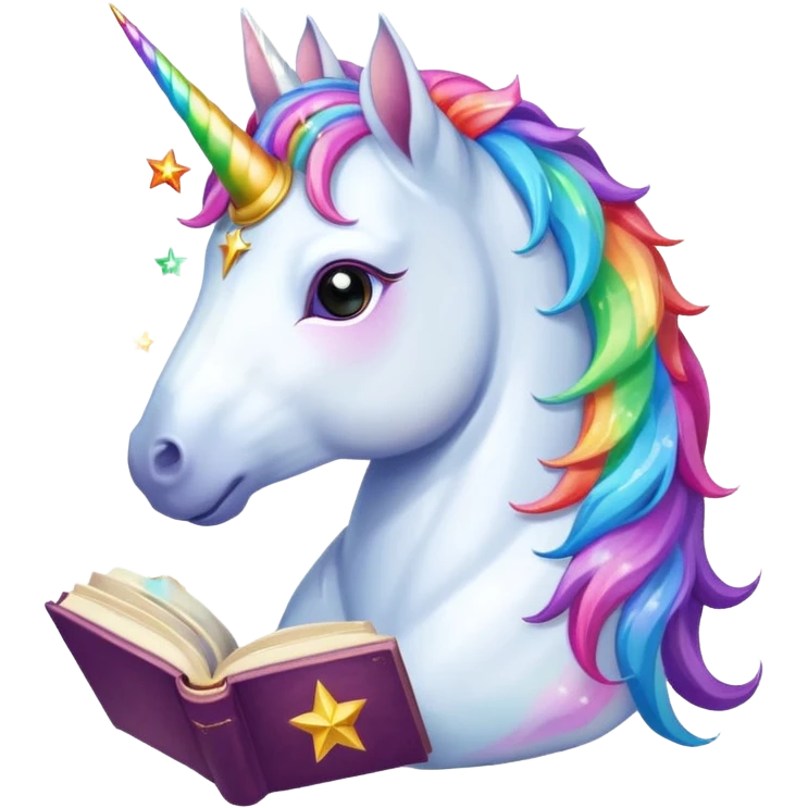 Unicorns read book
A majestic unicorn with rainbow mane holding an open book with magic sparks.












 emoji