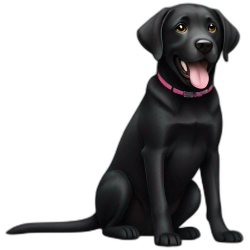 happy-skinny-black-labrador emoji