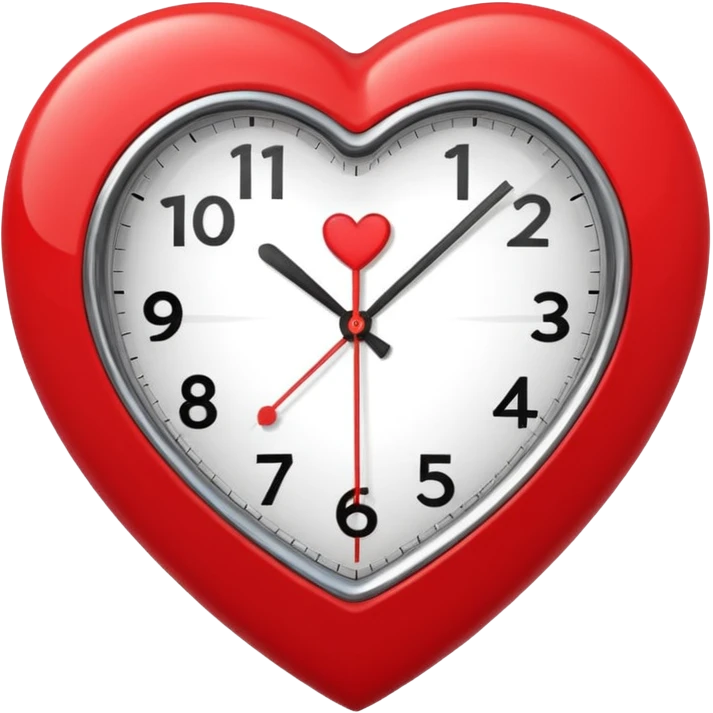 heart love clock emoji
