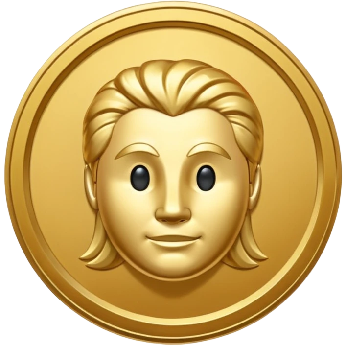 hey help me generate a flat golden token that has only ther head of my companies mascot in the center can you do that for me? emoji