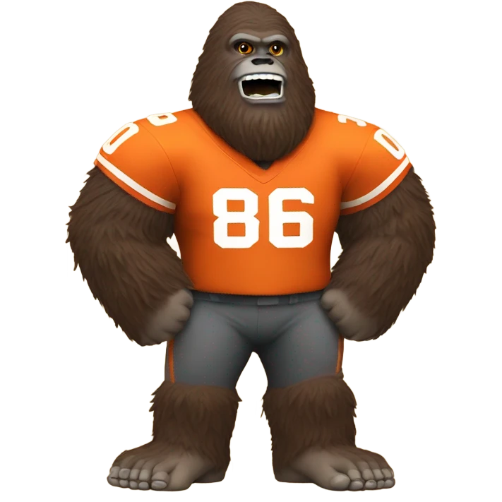 Bigfoot with giants jersey emoji