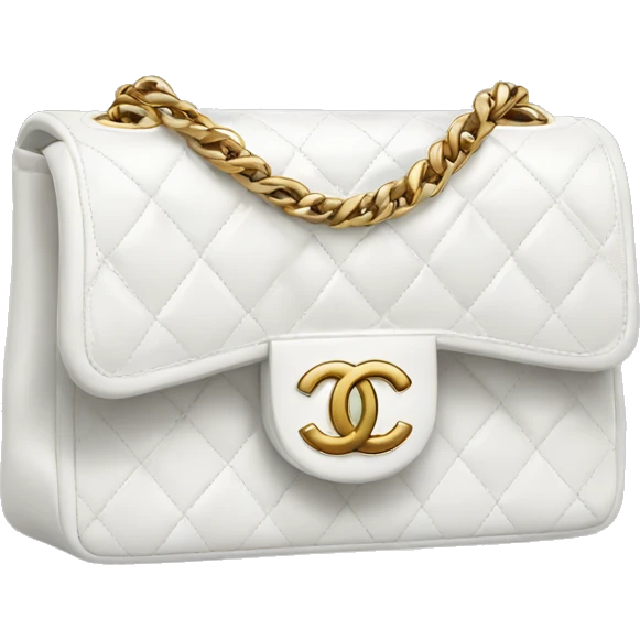 White Chanel bag emoji