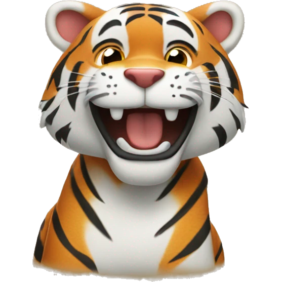 Happy tiger emoji