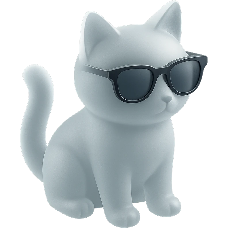 Cat wearing sunglasses emoji