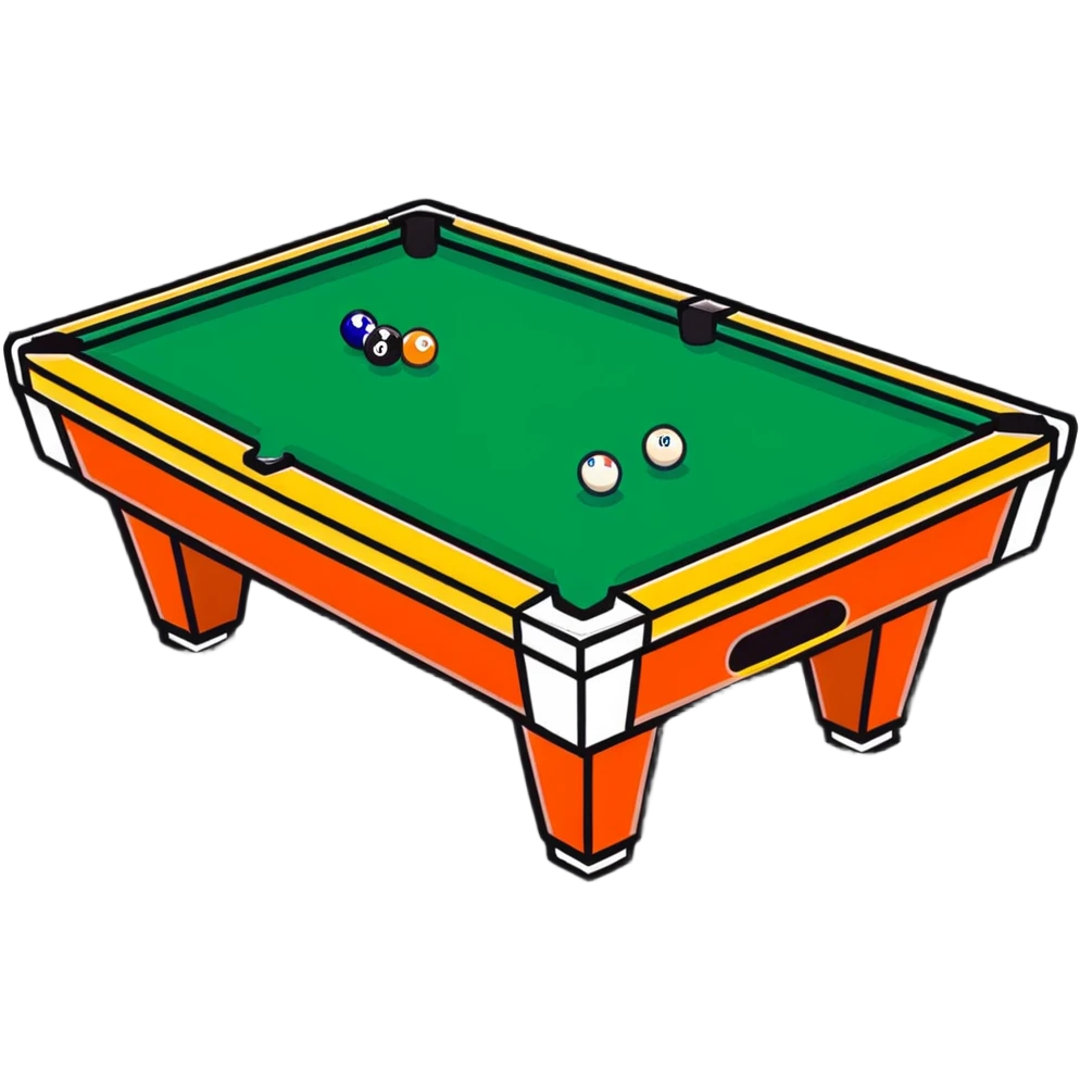 pool table with cue balls emoji