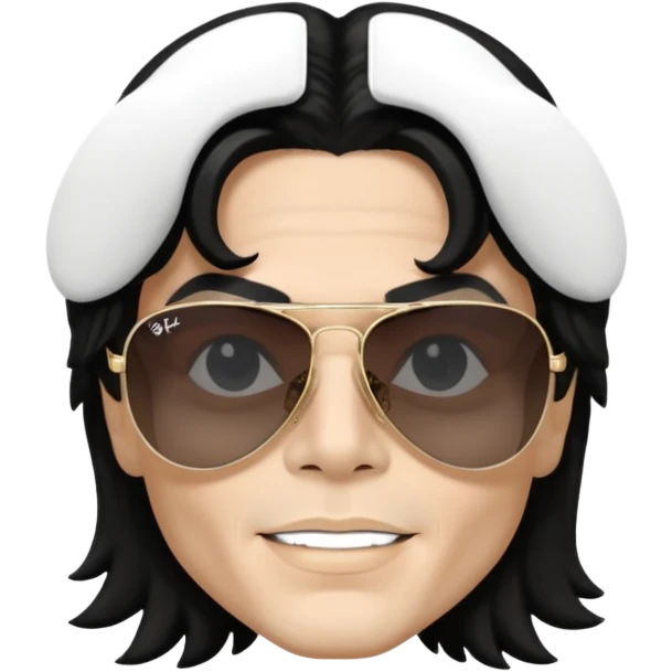 Michael Jackson, white, wearing Ray-Ban sunglasses emoji