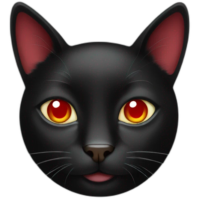 black cat with red nails emoji