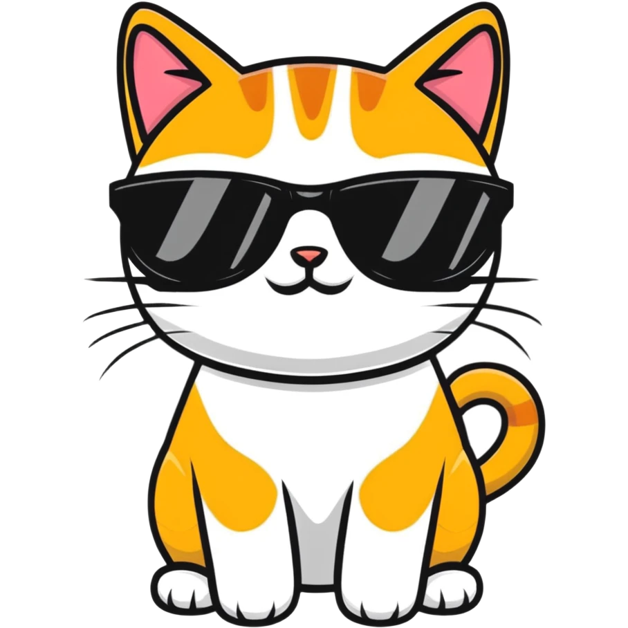 Cat with sunglasses emoji