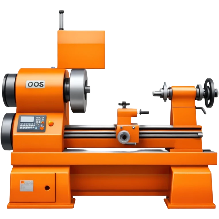 Orange-colored CNC lathe machine emoji