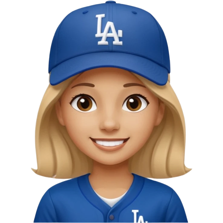 Girl at los Angeles dodgers game emoji