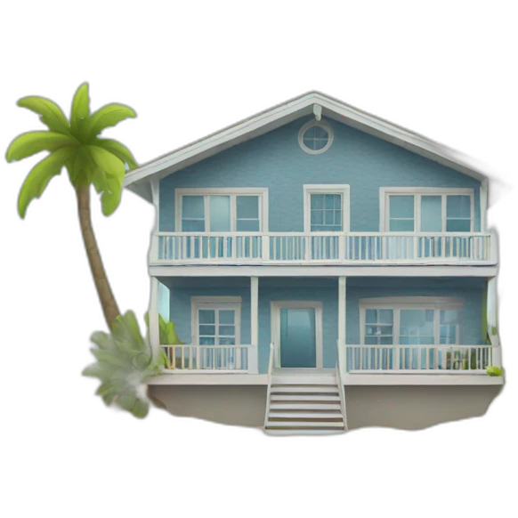 Beach house emoji