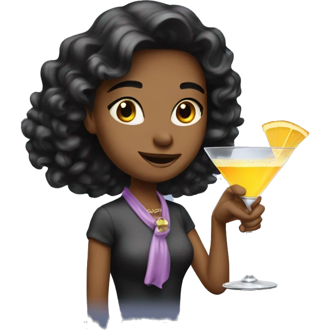 Cocktail hour girl funny emoji