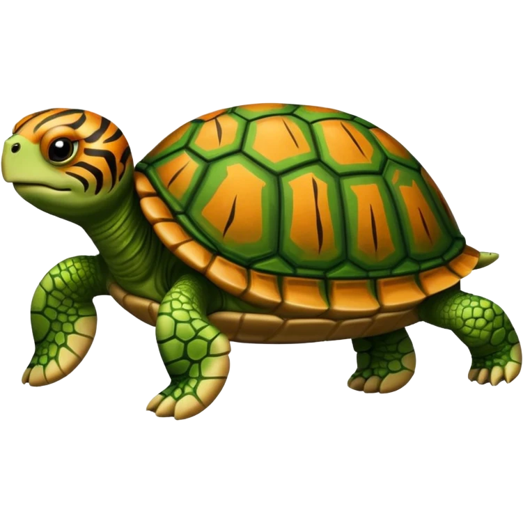 Turtle with tiger emoji