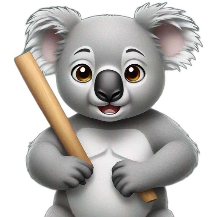 angry koala at work emoji