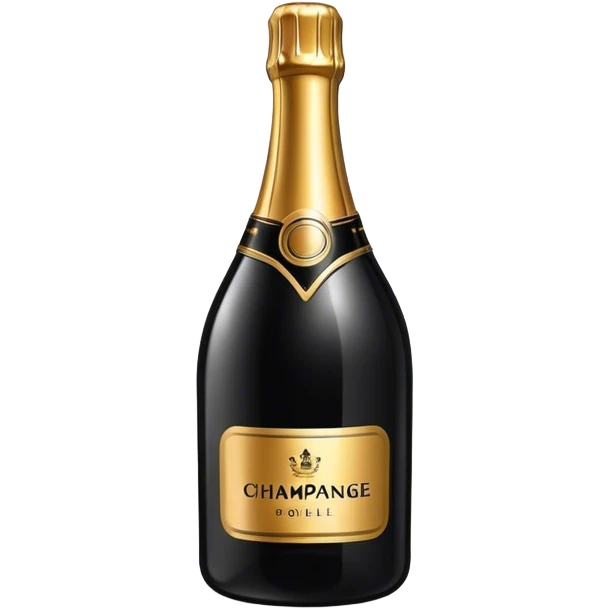 Black champagne bottle emoji