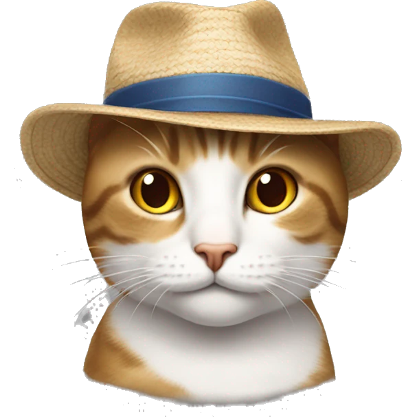 Cat wearing a hat ￼ emoji
